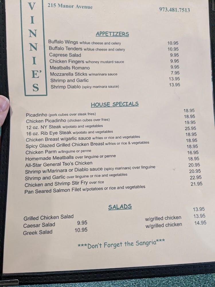 Vinnie's All Star Bar & Grill Menu image 1